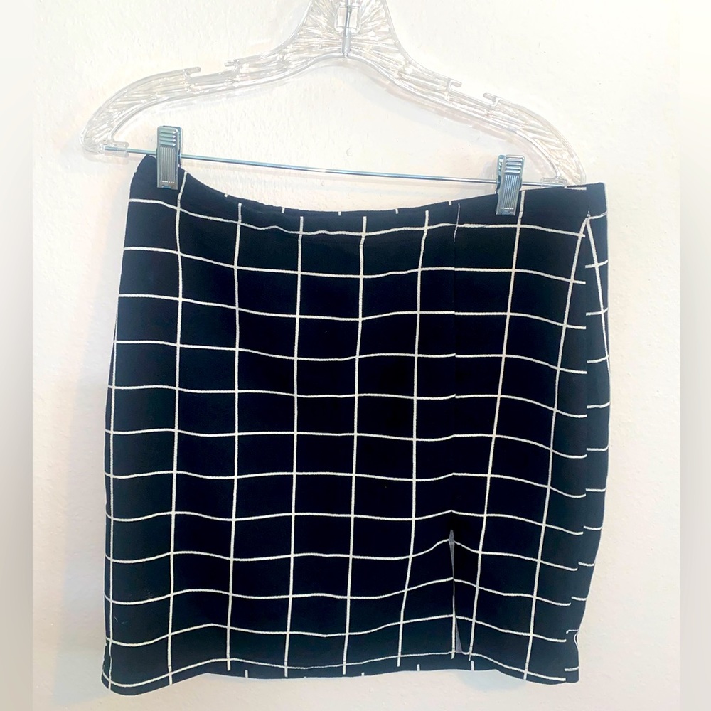 Shein Plaid Slit Skirt